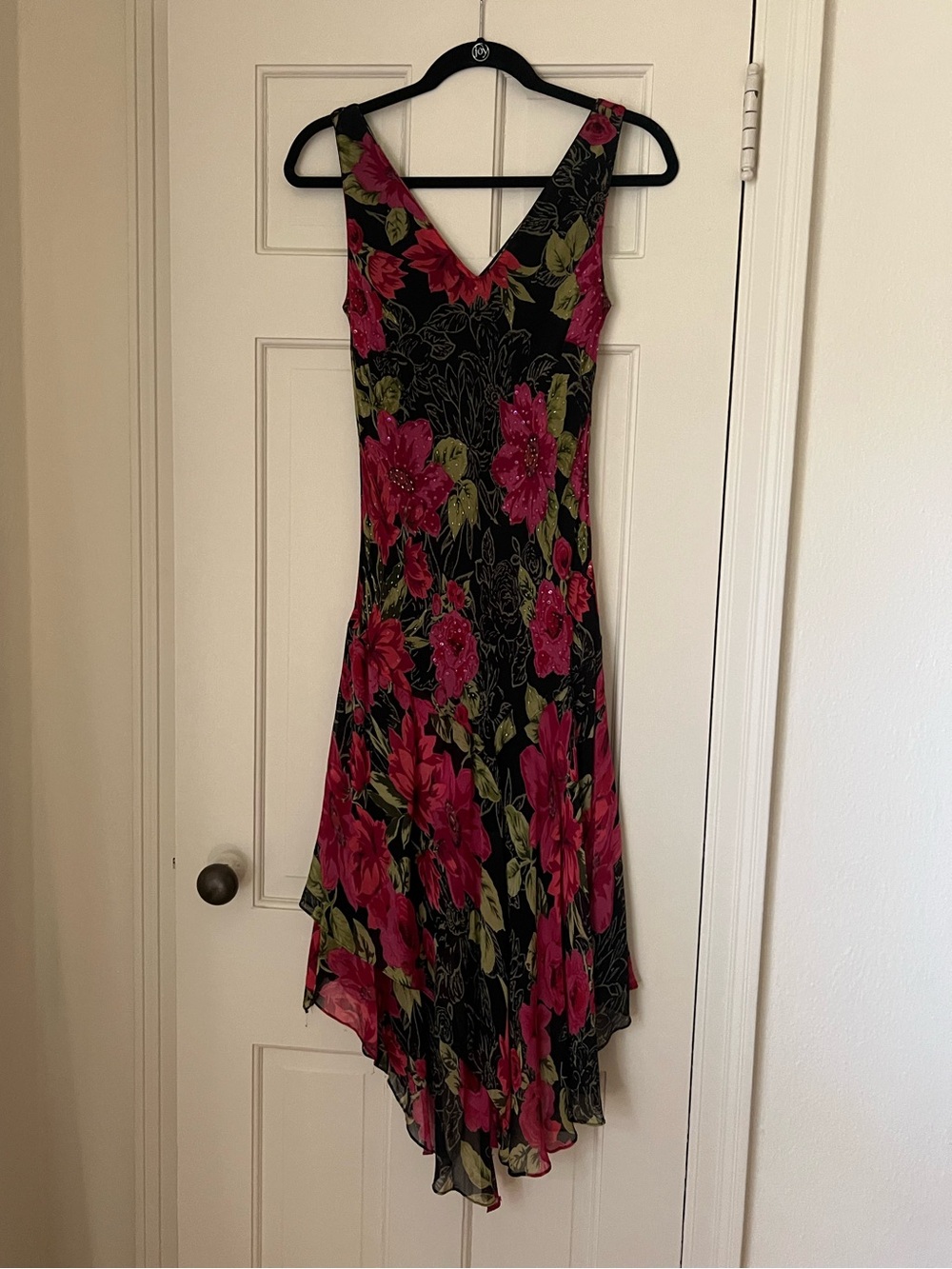 Vintage Floral Beaded Dress